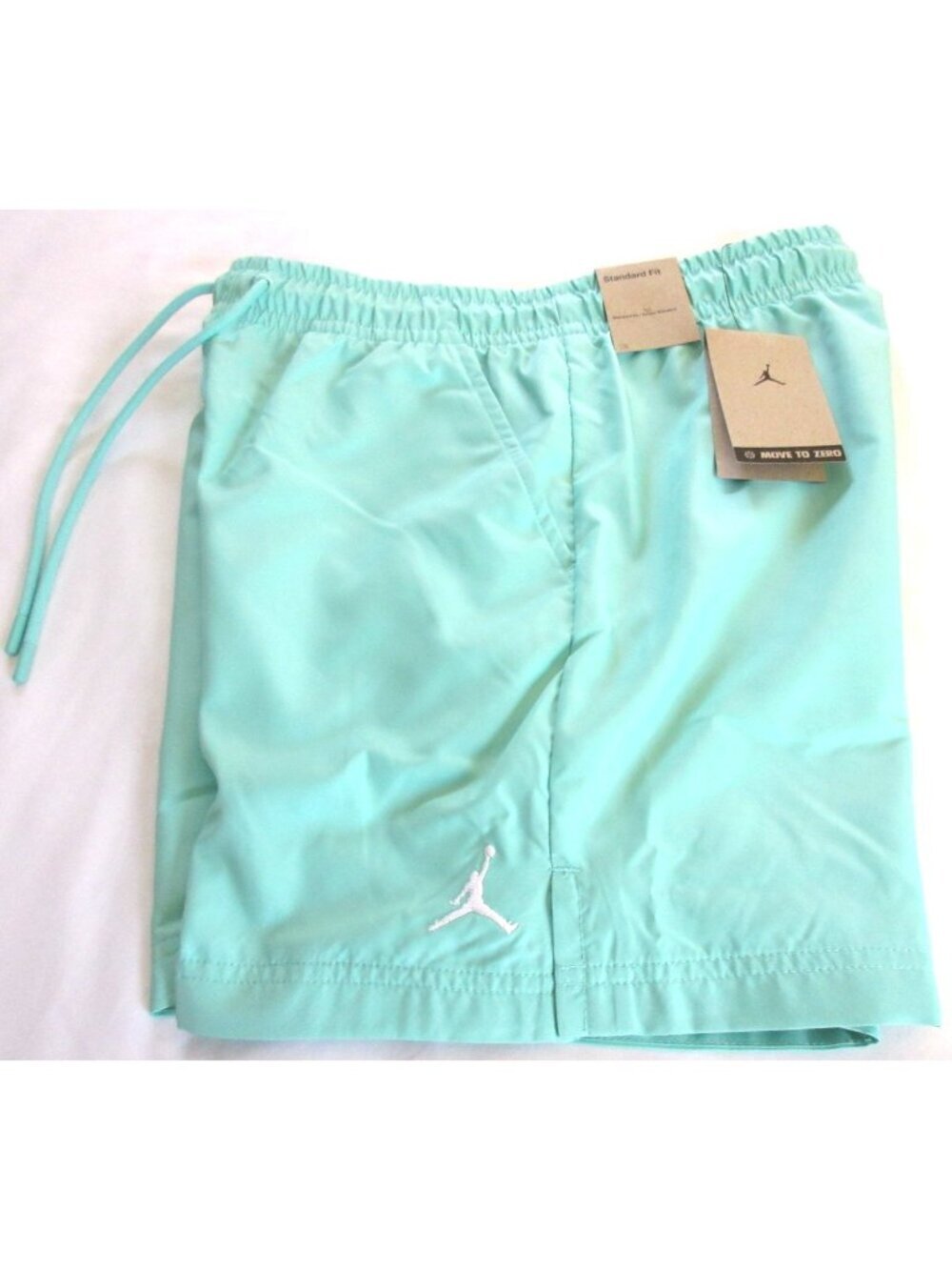 Jordan Essentials Men's 5" Poolside Shorts Emerald Green White Standard Fit NWT - Picture 4 of 7